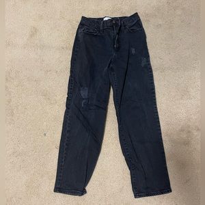 Black straight cut jeans